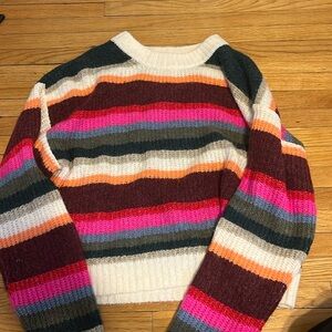 rainbow striped american eagle sweater